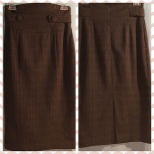 Cue high waisted wool skirt